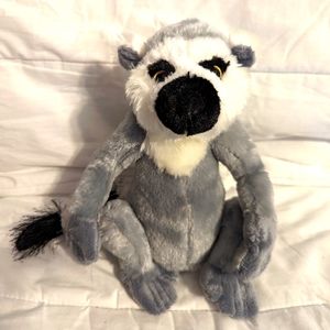 🔵 2/$10 Ganz Webkinz Ringtailed Lemur  Plush Stuffed Animal Toy HL325H N